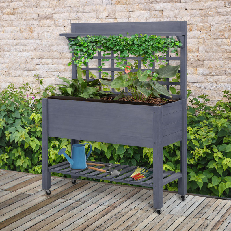 Versatile Raised Garden Bed with Multiple Functionalities for Gardening Enthusiasts