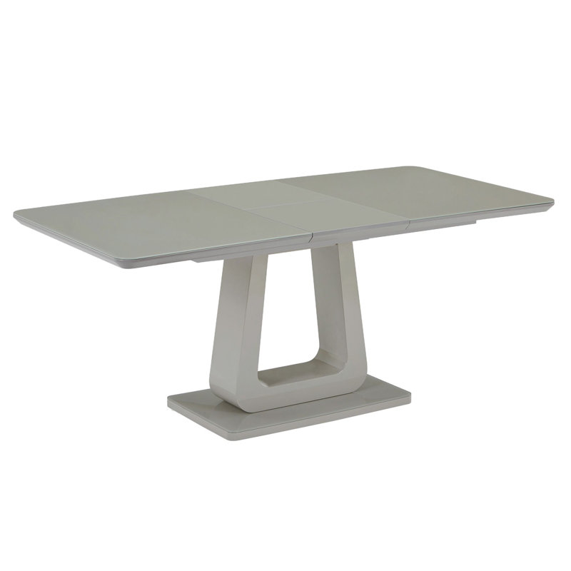 Table de salle à manger Zachary avec extension en gris chaud