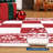 4x6 Checkered Christmas Area Rug, Washable Non Slip Low Pile Rug for Kitchen Bedroom, Red-894471932-894471921