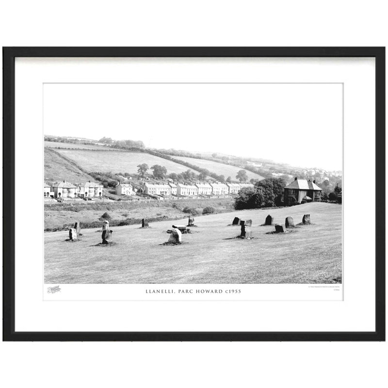 Llanelli, Parc Howard C1955 1 Piece Single Picture Frame Wall Art, 40cm H x 50cm W x 2.3cm D