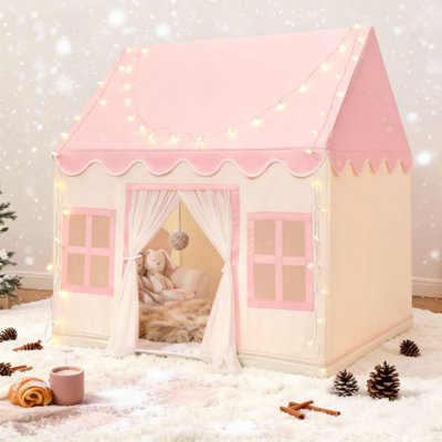 Pink Indoor Playhouse – Spacious Toddler Tent & Toy House for Indoor Playroom & Birthday Gifts