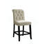 Mobilier de salle à manger de style rustique, ensemble de 2 chaises rembourrées en tissu de chenille-1437834196