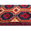 Tapis décoratif en laine rouge noué à la main New Age 3 pi 2 po x 6 pi 1 po one-of-a-kind Bo