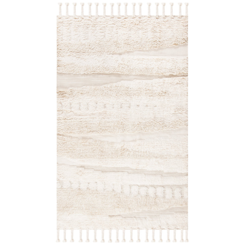 Bouscat Hand Woven Wool Abstract Rug, Rectangle 9' x 12'
