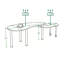 Table basse rotative 2 pièces avec plateau en pierre frittée moderne