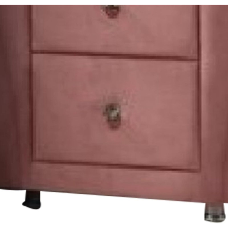 Table de chevet 2 tiroirs en rose
