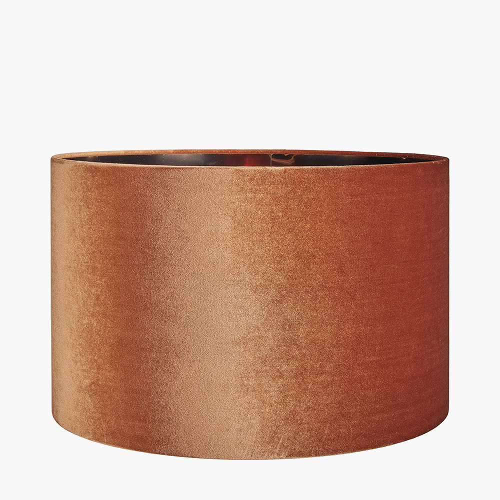 Bow 20cm H Velvet Drum Lamp Shade ( Clip On )