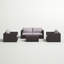 Cariah Rattan Wicker Fully Assembled 4 - Person Seating Group with Cushion