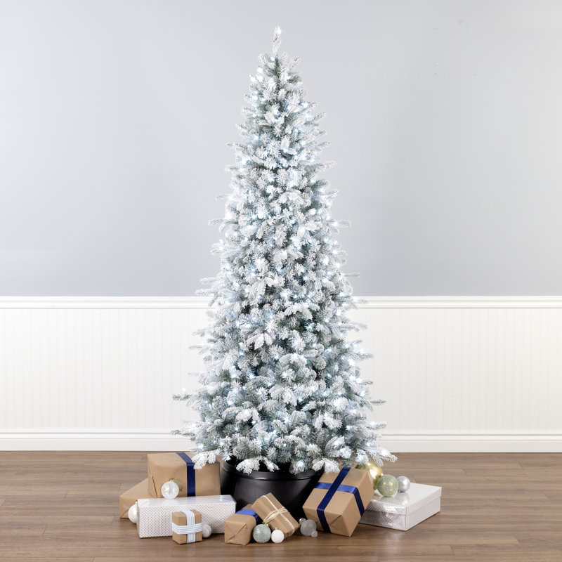 Arbre de Noël bleu avec lumières DEL The Holiday Aisle®, 6'