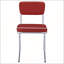 Chaises d'appoint rembourrées rouges et chromées de style rétro (ensemble de 2), parfaites pour les salles à manger et les bars rétro-132112117-132112116