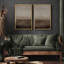«Earthen Layers Abstract Earth Tone», 2 pièces sur toile-98464599-98464598