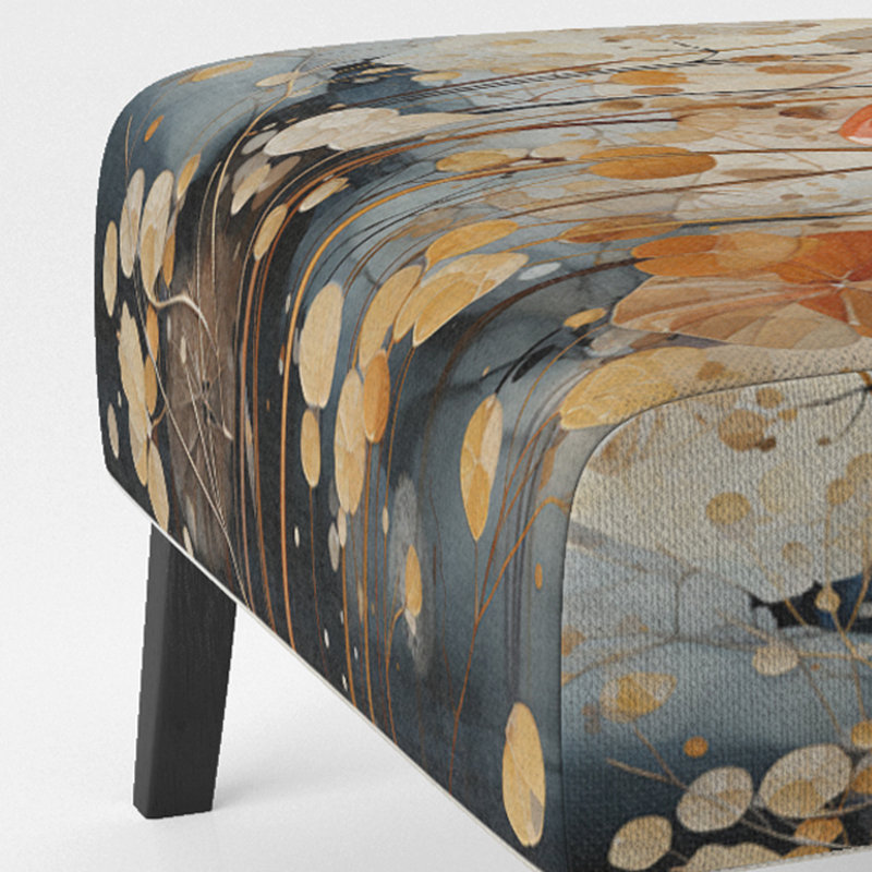 Fauteuil de chambre rembourré Peach Blossoming Abstractions II - Peach