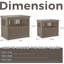 Chenil pour chien en résine légère, barrière verrouillable, visualisation et circulation d'air optimales, cage et table d'appoint pour animaux de compagnie, installation facile et utilisation robuste-1854511024-1854511026