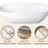 Tangent 69 inch Solid Surface Stone Freestanding Soaking Bathtub
