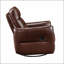Luxueux fauteuil inclinable pivotant avec cadre en cuir fleur et bois massif pour un confort et un style ultimes-366543946