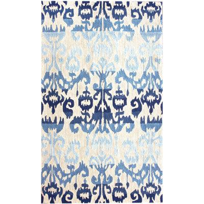 Tapis bleu Covell Pop Ikat