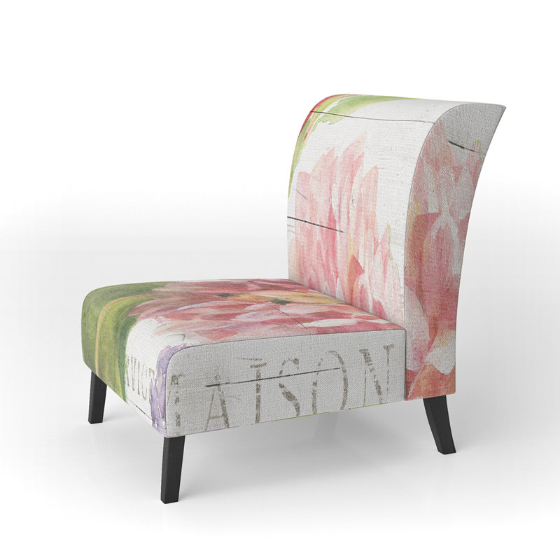 Maison Des Fleurs II - Farmhouse Upholstered Slipper Chair