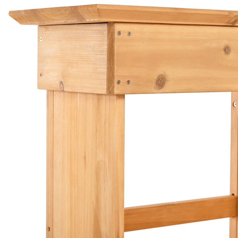 Potting Bench For Patio - 65.7'' H, Fir Wood, 6 Drawers, 2 Cabinets, 3 Adjustable Shelves, , Side Hooks, Ergonomic, Spacious Garden, , Greenhouse, Kitchen Garden H Patio,