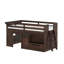 Lit mezzanine bas en bois massif avec tablettes Purdy Hill par Harriet Bee-1844745258