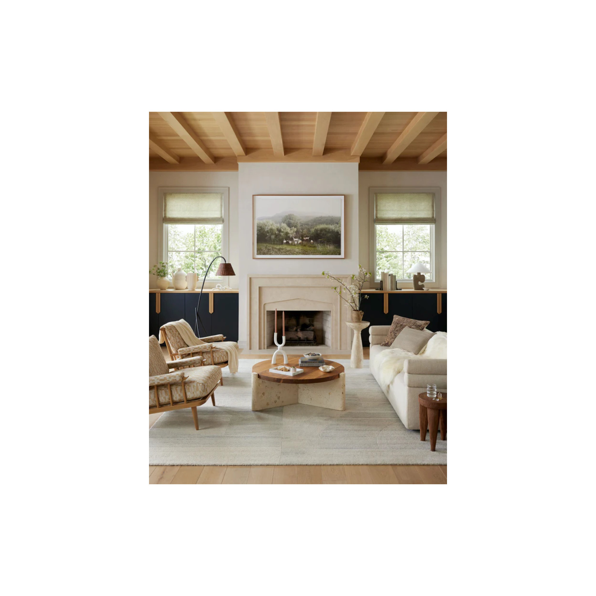 Magnolia Home By Joanna Gaines X Loloi Cameron Ivory Pillow, Down