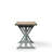 Counter Height Dining Table With X Base In Blue, Wood + Solid Design
