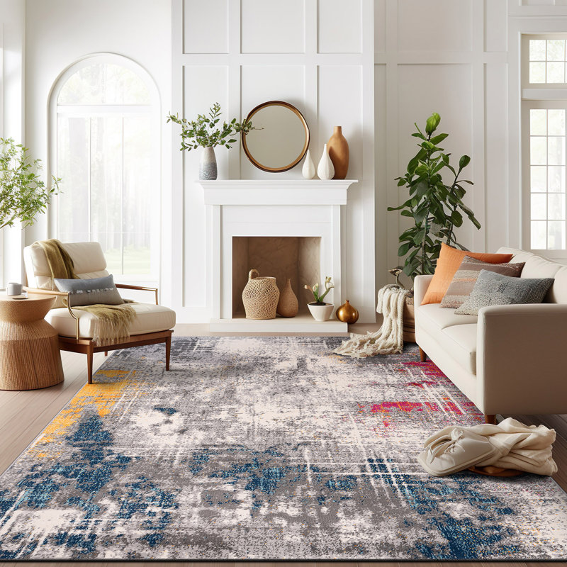 Tapis multicolore Raglen, Rectangle 3 pi 4 po x 5 pi