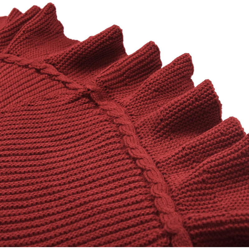Acrylic Tree Skirt, Burgundy Red, 36"
