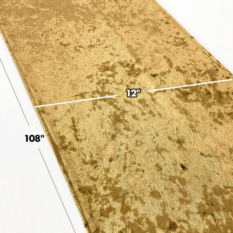 Thurstone Solid Colour Rectangular Table Runner, Gold, 108" x 12"