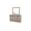 Mobilier de chambre à coucher à 6 tiroirs avec poignées en métal style rustique 1 pièce