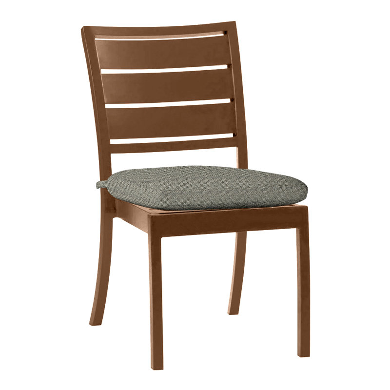 Chaise d'appoint en aluminium Charleston - chêne, Pas de soudure, Cabana à rayures minuit, Chêne