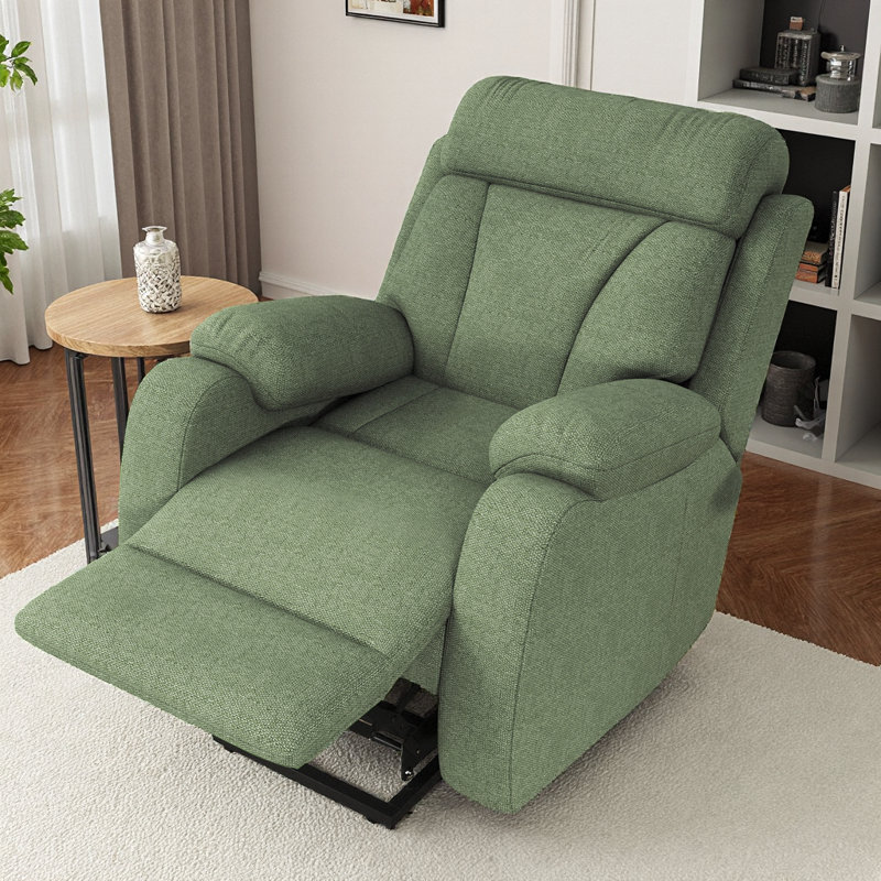 Fauteuil inclinable électrique avec poche latérale, Vert foncé