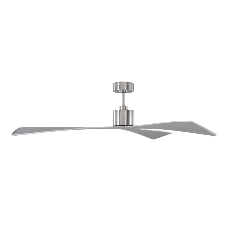 Ventilateur de plafond 3 pales avec télécommande Mirage, Laiton bruni / blanc mat, 60"