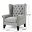 Fauteuil d'appoint à dossier en tissu gris durable-2091755307