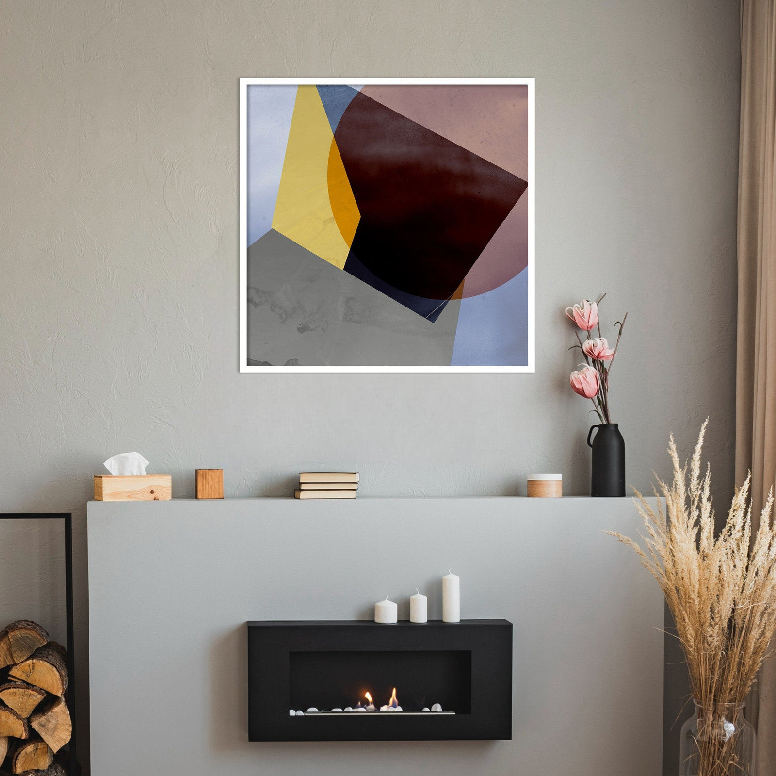 Flagler "Essentially Minimal II" Print, 33" H x 33" W, White