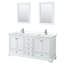 Ensemble de meuble-lavabo double 72 "avec miroir Deborah-51712406-61133003-98282542