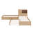 L-Shaped Combination Bed With Trundle And Drawer,3-In-1 Low Corner Platform Bed Linked-1386028049