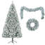 Arbre de Noël artificiel régulier (double) avec blanc Aiguilles vertes