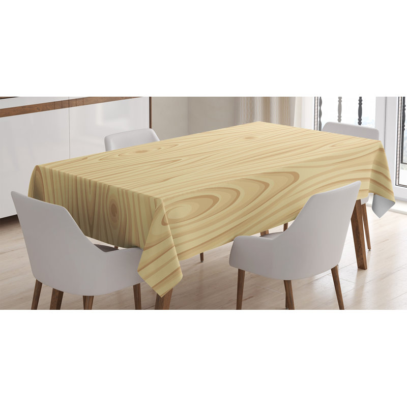 Wooden Texture Pattern Grains Tablecloth, 70" L x 52" W