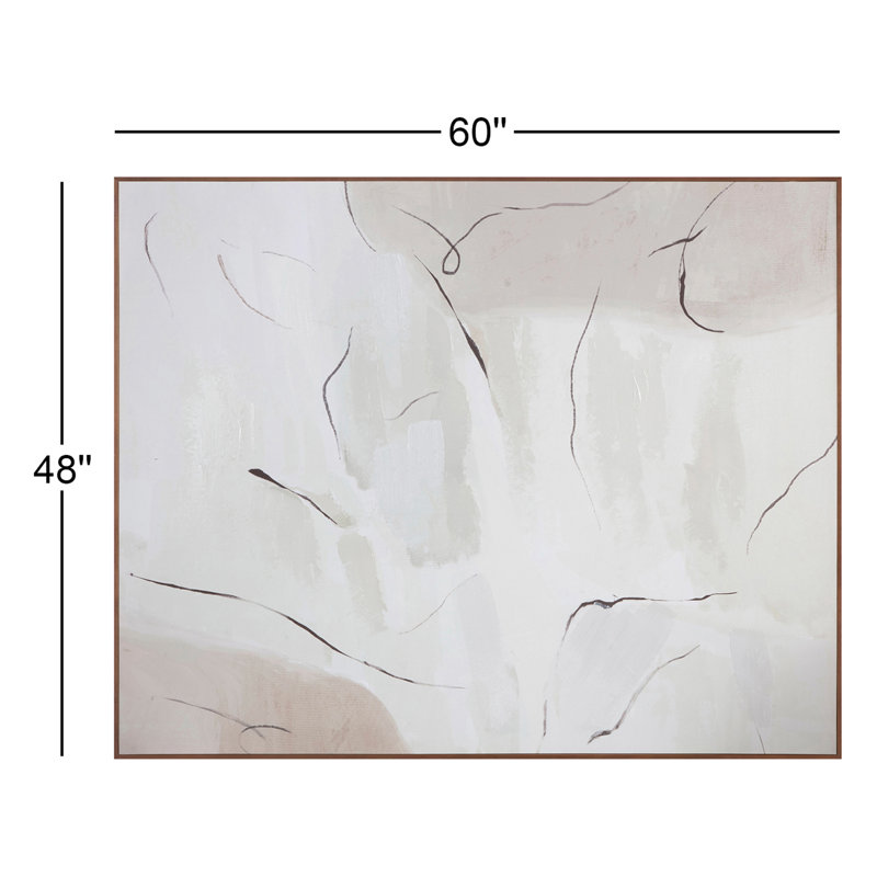 Abstract Print, White/Gray