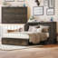 Grand lit escamotable style ferme avec station de charge, lit plateforme pliable-1530975082