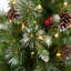 4.5 'Glitter Bristle Mixed Hinged Tree With Red Berry And Pine Cones And 200 CL,407 Tips