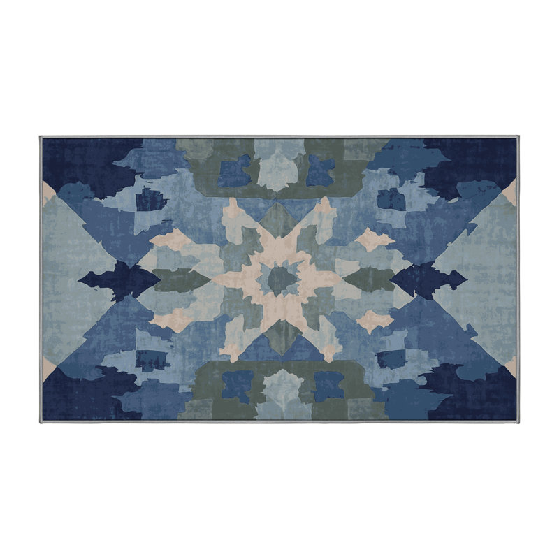 Tapis gris lavable à la machine, Rectangle de 2 pi x 3 pi