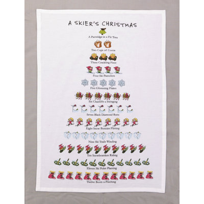 Serviette de cuisine A Skier's Christmas
