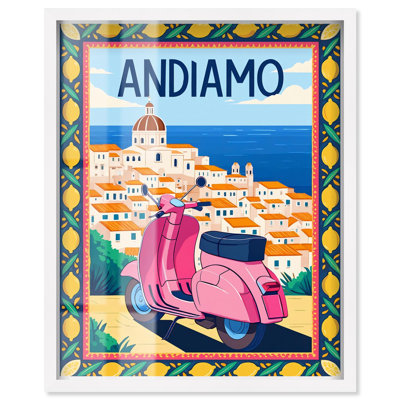 «Andiamo Shadowbox Print Retro Summer Prints» par Art Remedy