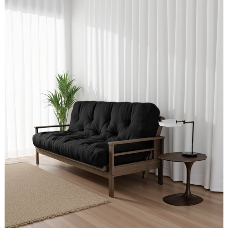 Matelas en mousse viscoélastique Hooppole Premium - Certifié CertiPUR-US, sans cadre, 8', Double, Noir