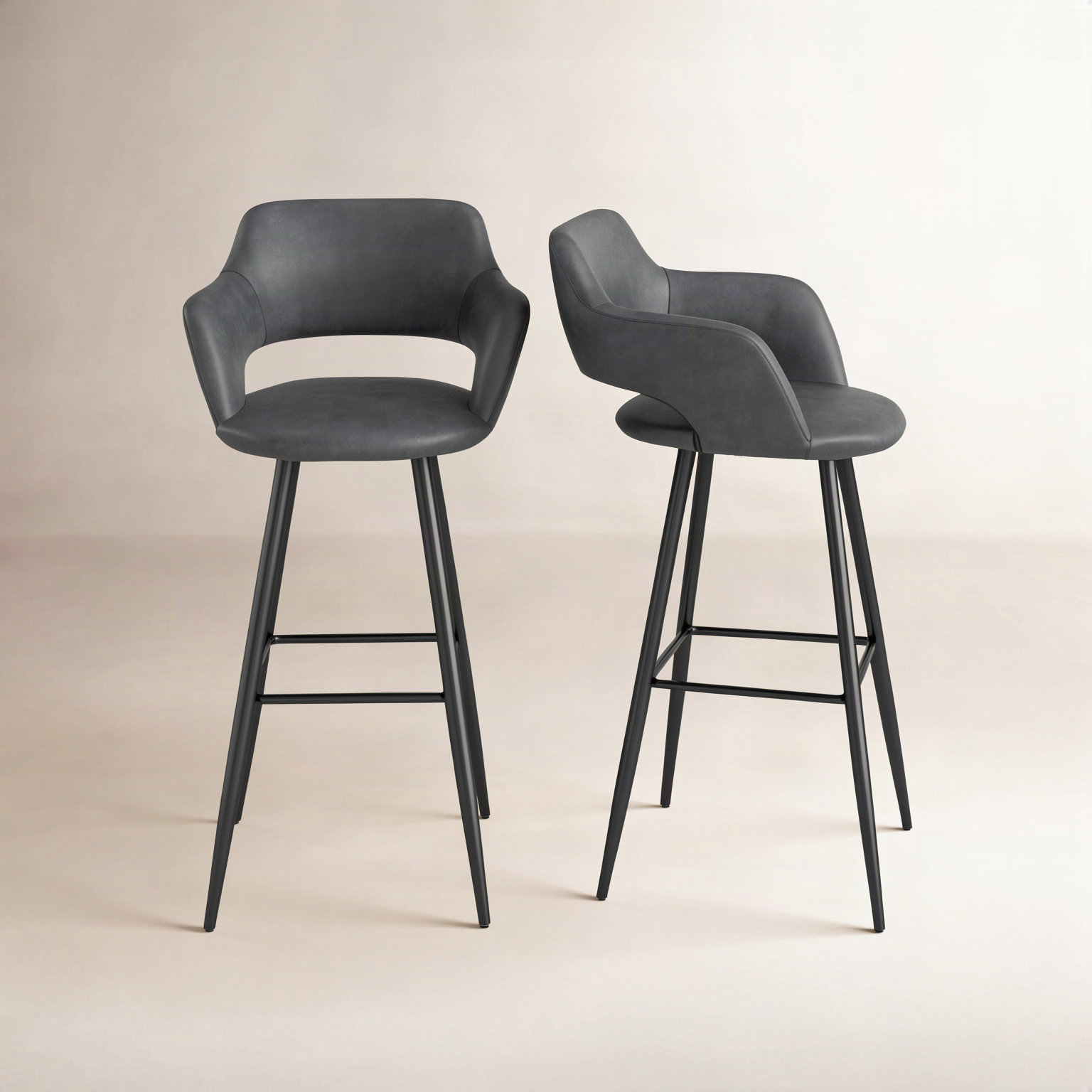 Lake Bar and Counter Stool, Gray, Bar Stool (30" Seat Height)