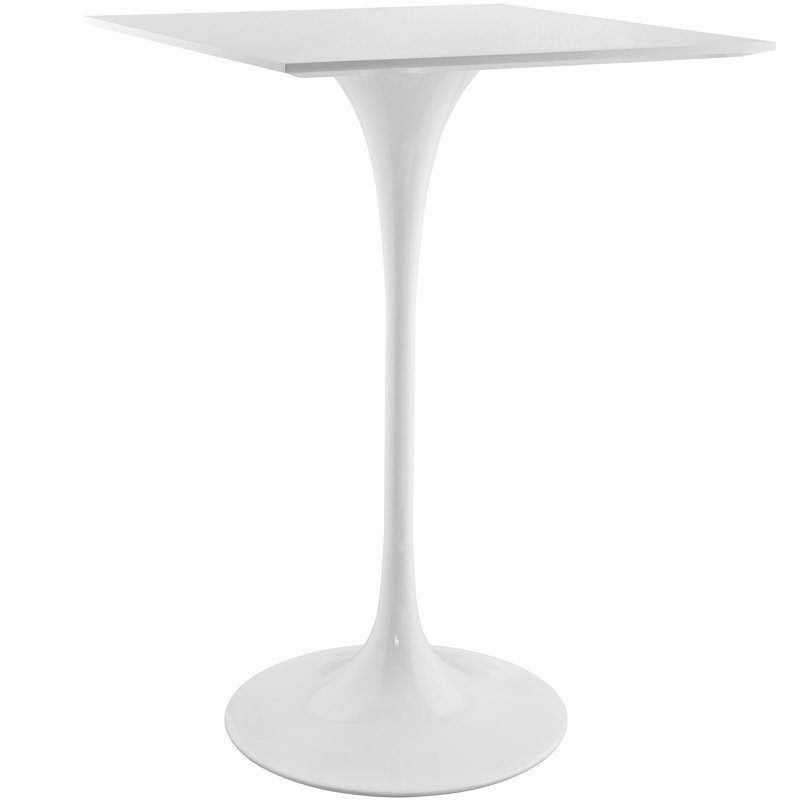 Lippa 28" Square Bar Table, White
