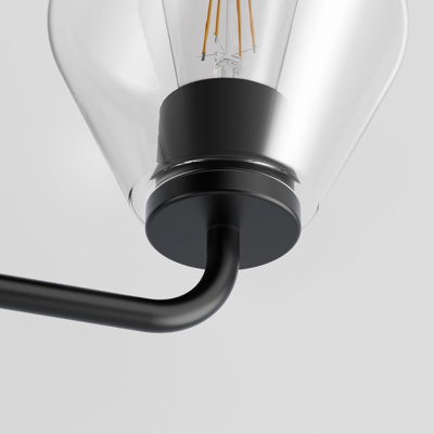 Luminaire pour meuble-lavabo 3 lumières noir
