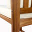  Chaises d'extérieur en bois avec dossier et siège rembourrés, ensemble de 2 chaises de patio modernes, beige