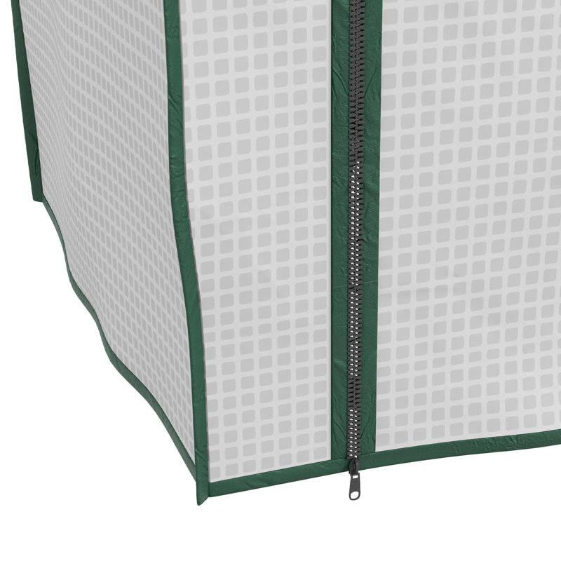 Outsunny 3 Tier Mini Greenhouse with PE Cover 127H x 59W x 39D cm White